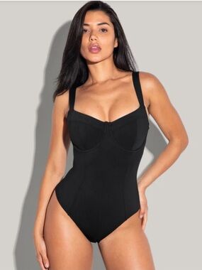TA3 Lifty Snatched Waist Corset Swimsuit Black XL Regular/ Long